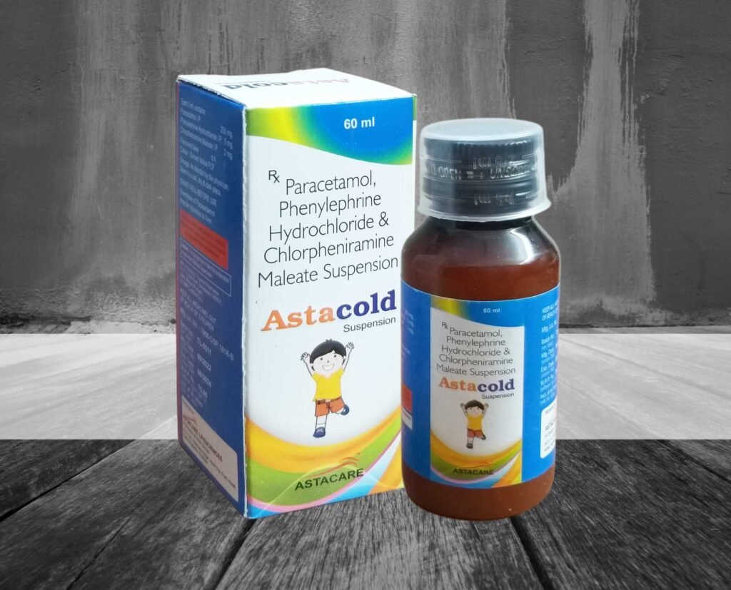 PARACETAMOL 250 + PHENYLEPHRINE HYDROCHLORIDE 5 MG CHLORPHENIRAMINE MALEATE 2 MG