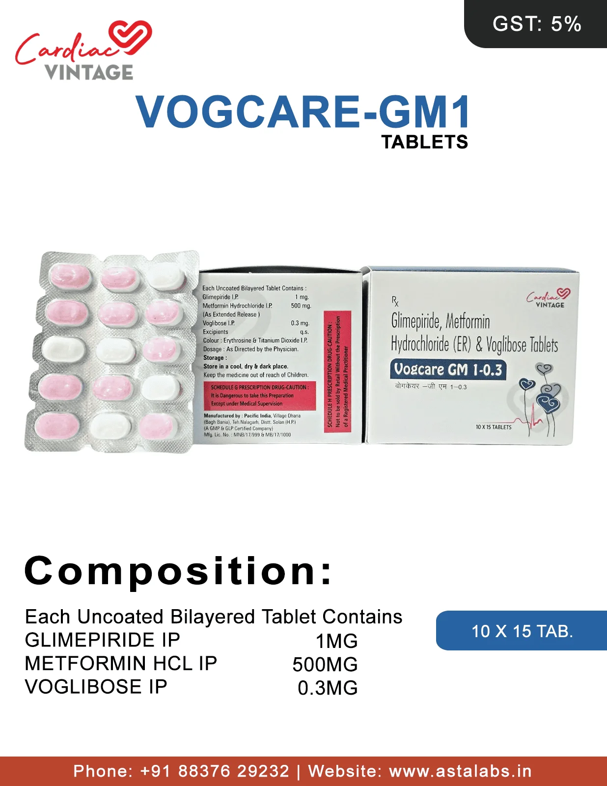 VOGCARE GM 1 0.3 Tablets