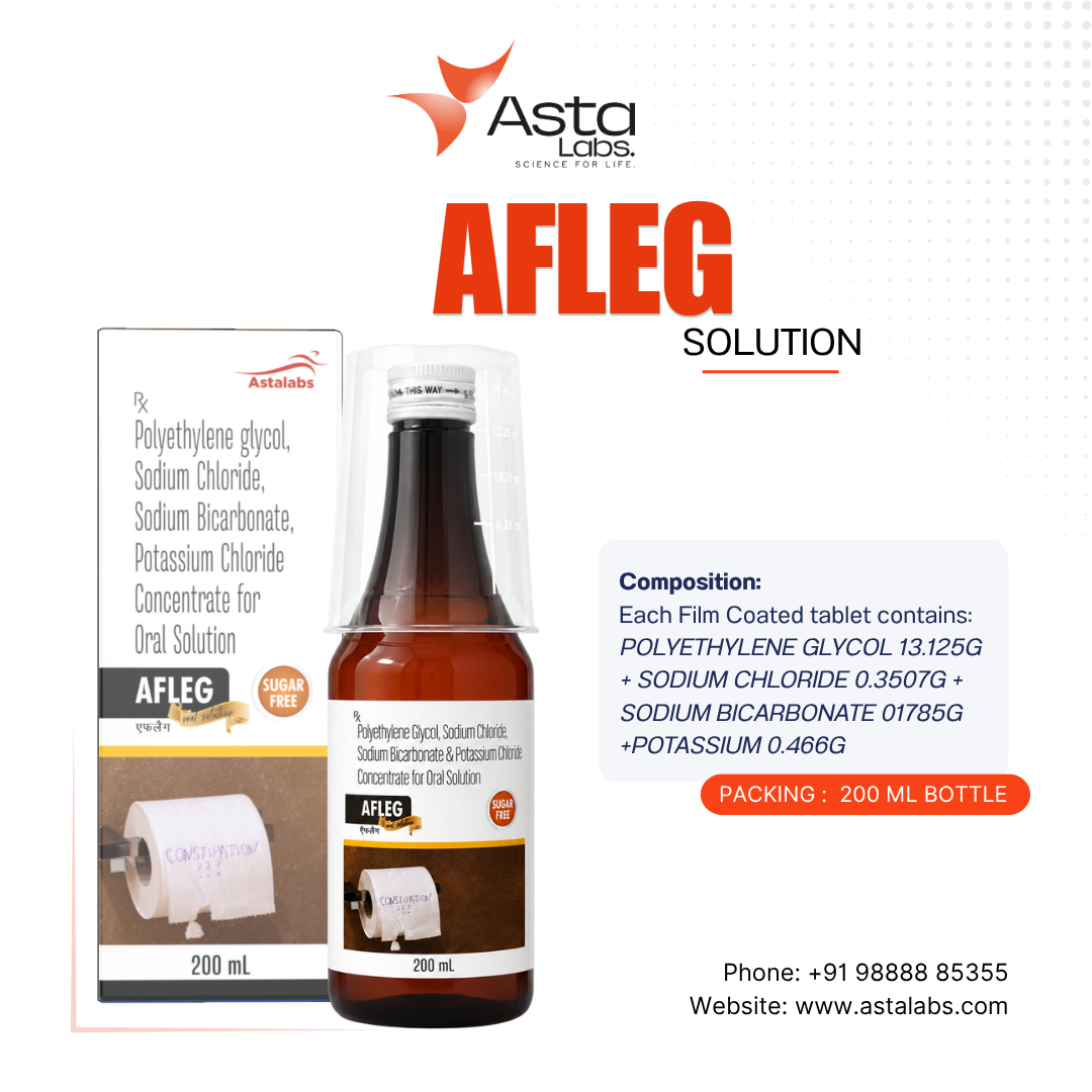 AFLEG Solution | Polyethylene Glycol Oral Solution for Constipation
