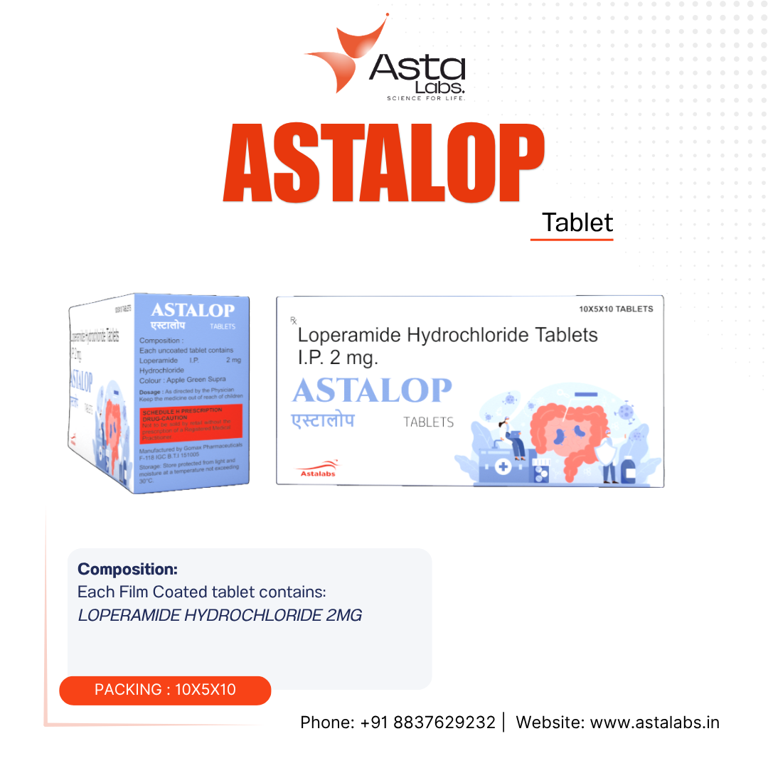 Astalop Tablet | Loperamide Hydrochloride 2mg