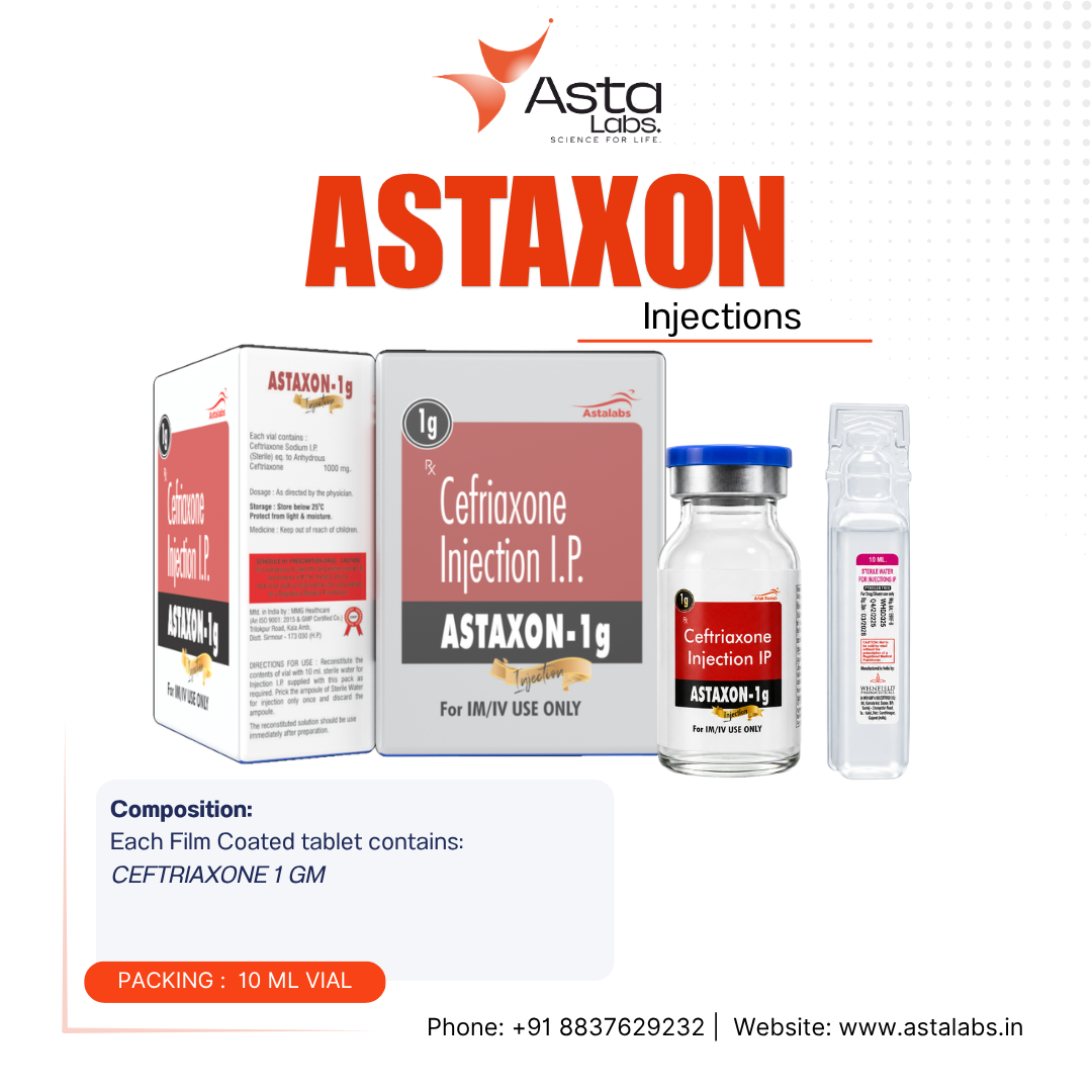ASTAXON-1G Injection – Ceftriaxone 1 g