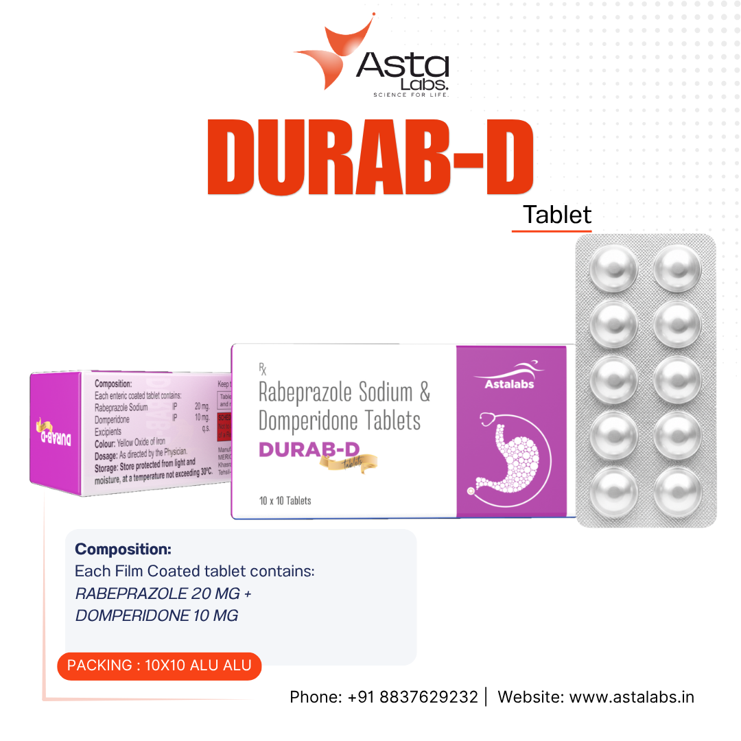 DURAB-D Tablet | Rabeprazole 20mg & Domperidone 10mg