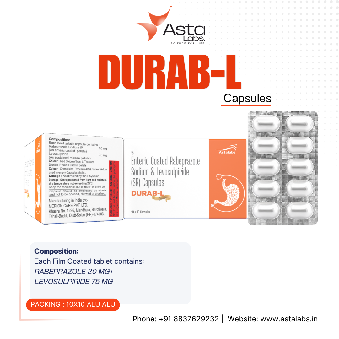 DURAB-L Capsules | Rabeprazole 20mg & Levosulpiride 75mg