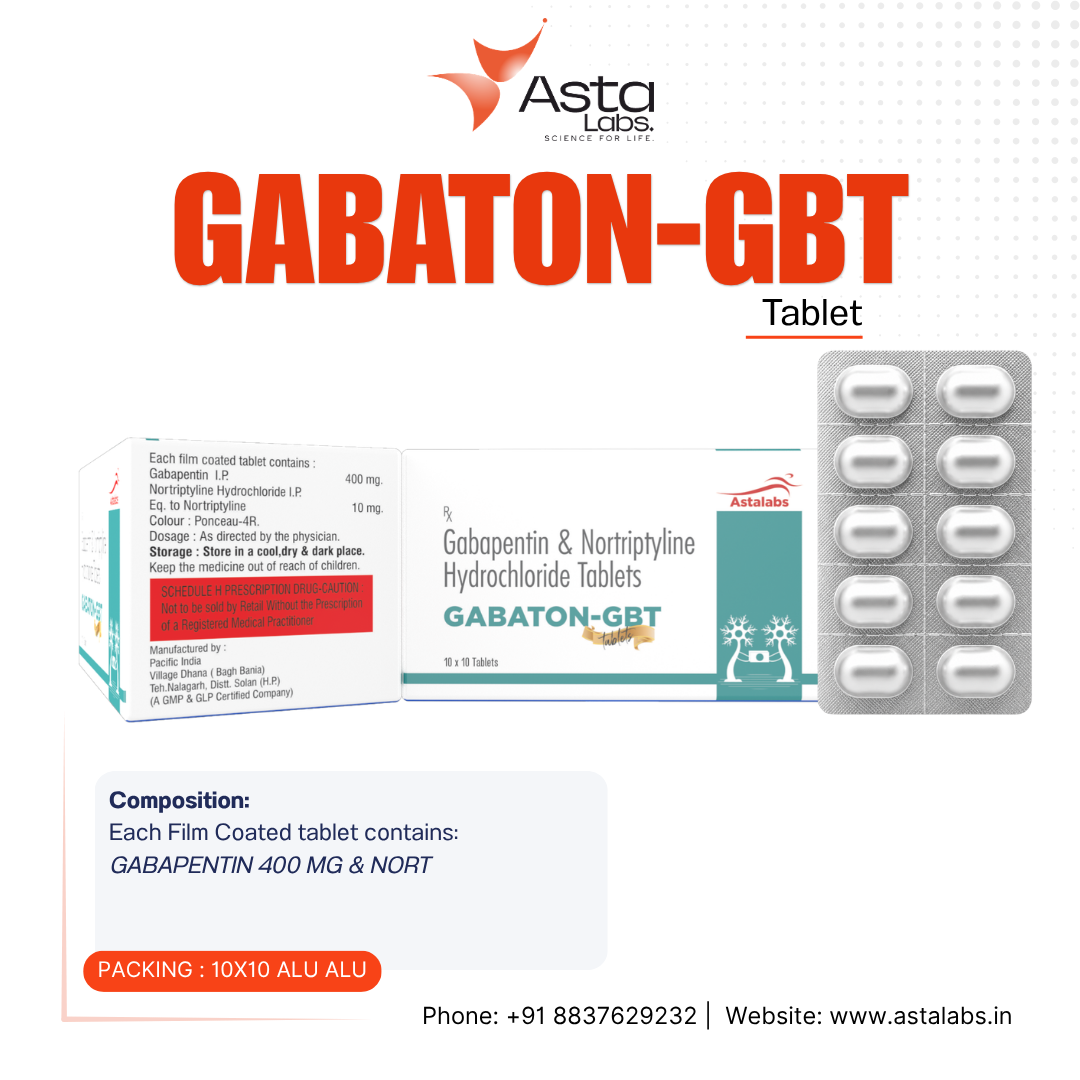 GABATON-GBT Tablet | Gabapentin 400mg & Nortriptyline 10mg