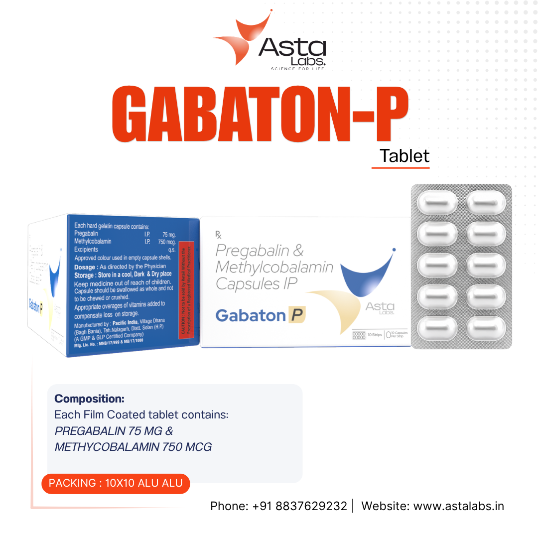 GABATON-P Capsule | Pregabalin 75mg & Methylcobalamin 750mcg
