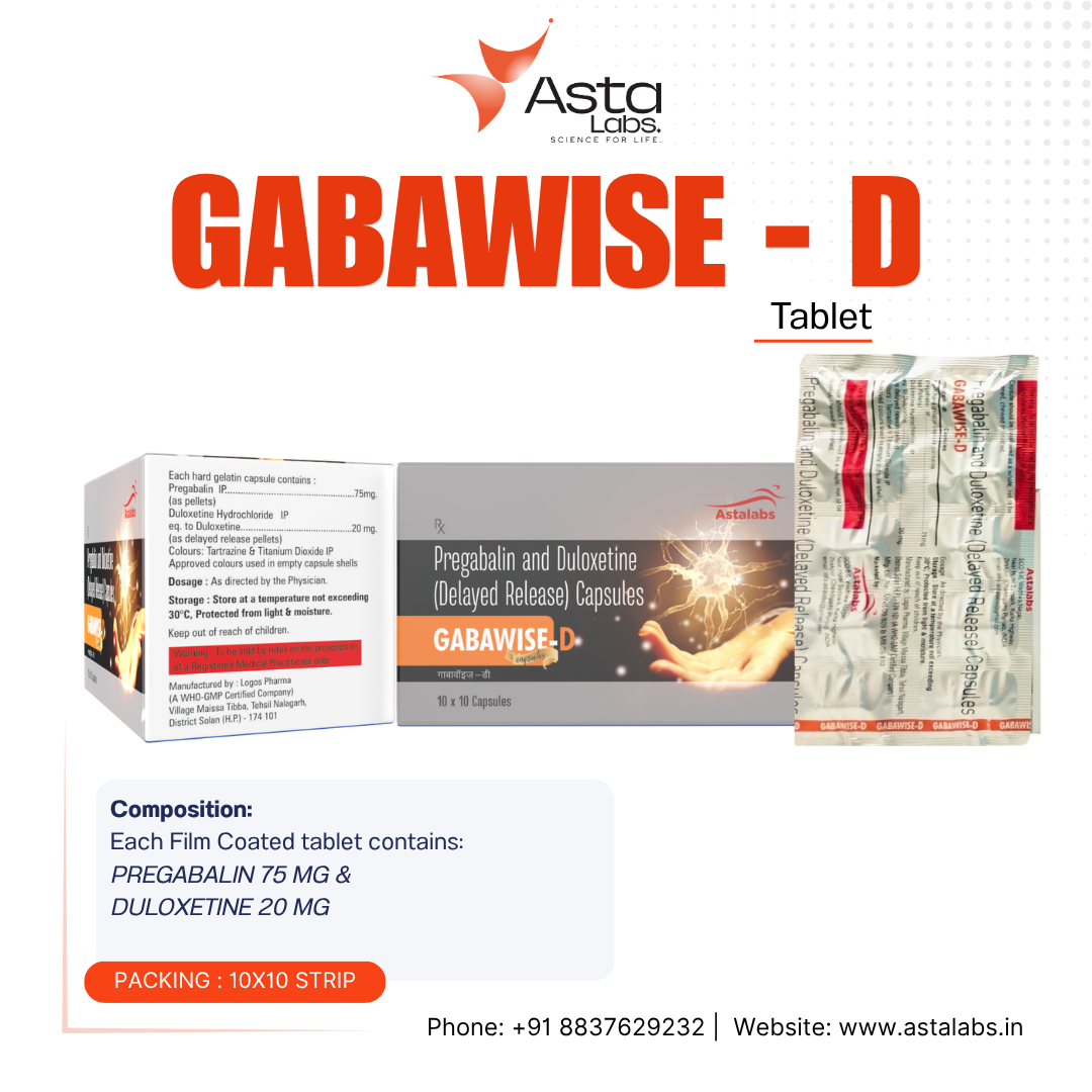 GABAWISE-D Capsule | Pregabalin 75mg & Duloxetine 20mg
