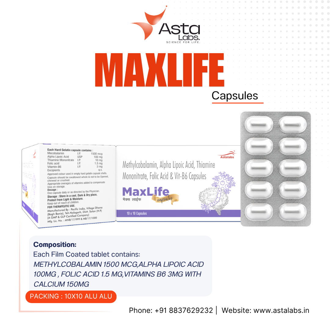 MAXLIFE Capsule | Methylcobalamin & Alpha Lipoic Acid