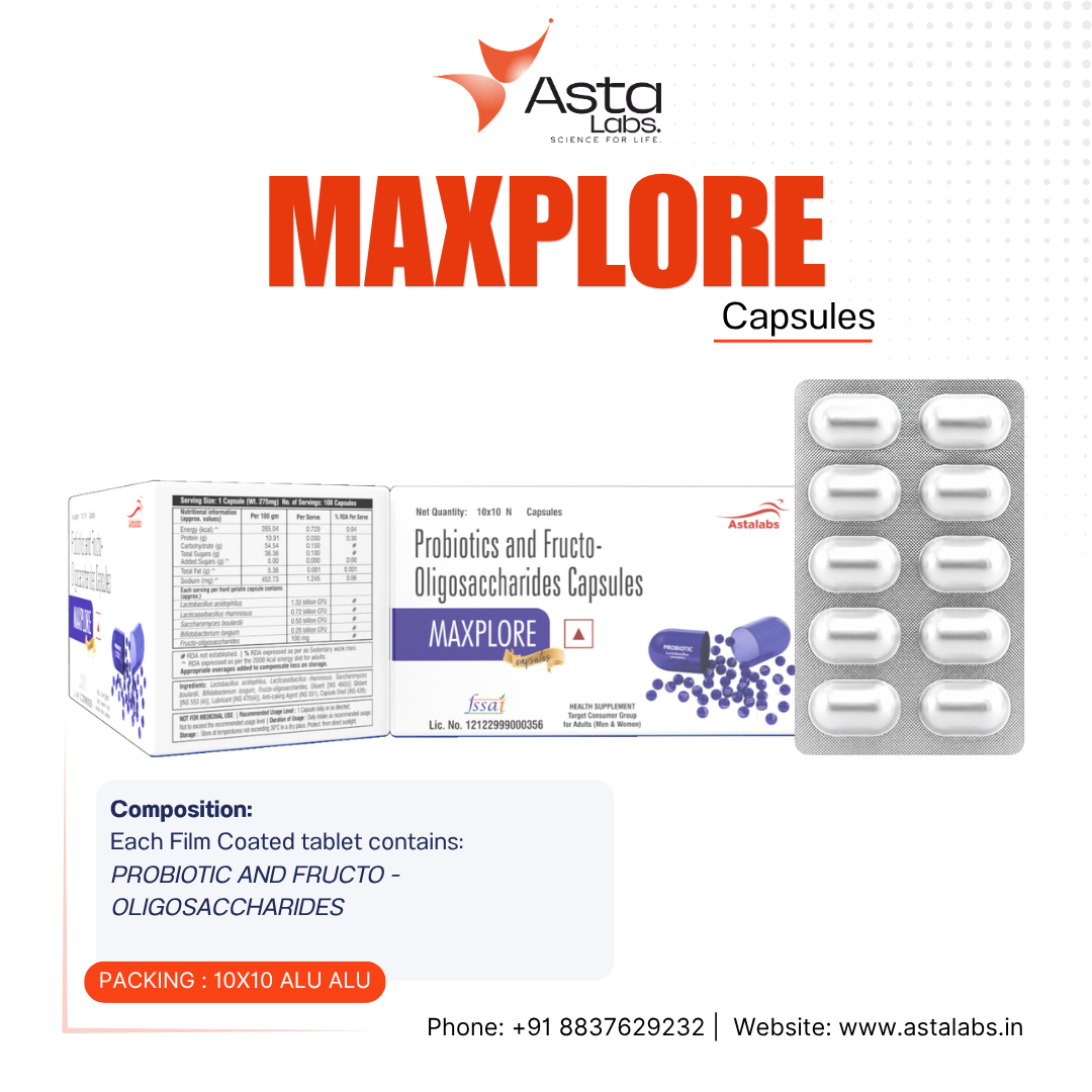 MAXPLORE Capsules | Probiotics & Fructo-Oligosaccharides