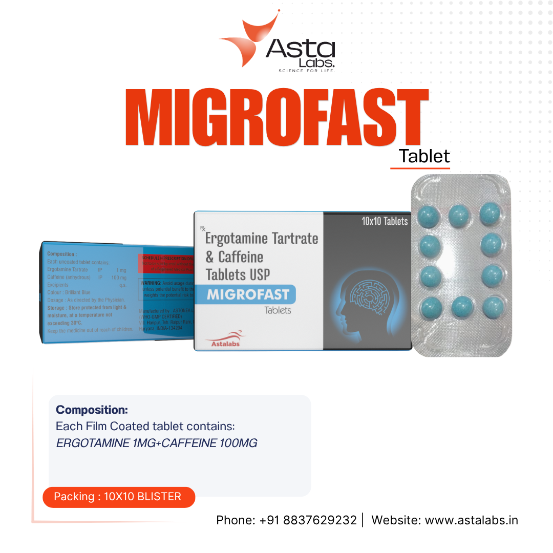 MIGROFAST Tablets | Ergotamine Tartrate & Caffeine