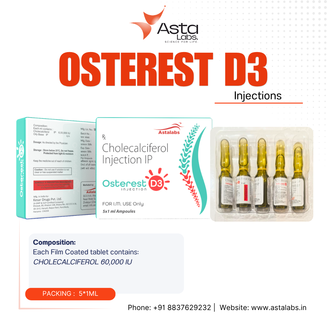 OSTEREST D3 Injection – Cholecalciferol 60,000 IU