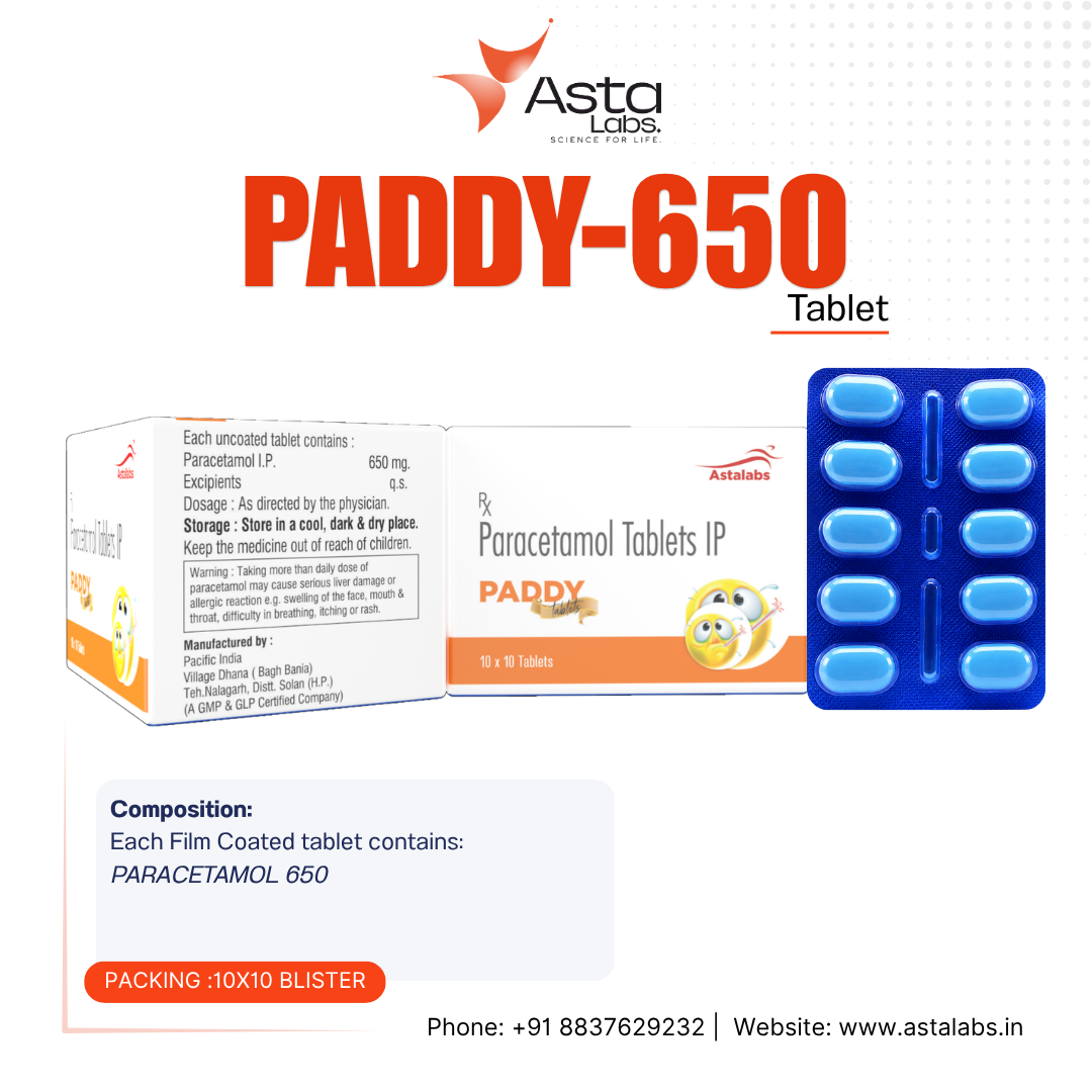 PADDY-650 Tablets – Paracetamol 650 mg