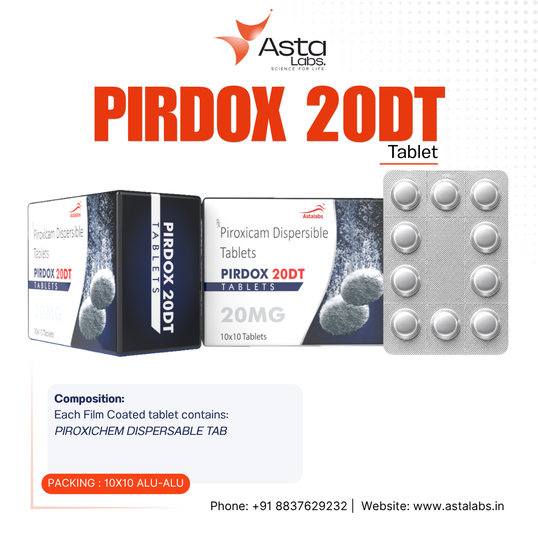 PIRDOX 20DT Tablets – Piroxicam 20 mg Dispersible Tablets