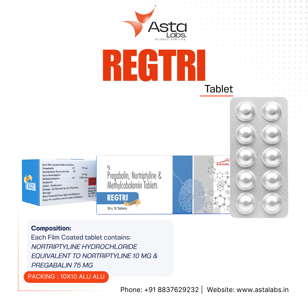REGTRI Tablets – Pregabalin Nortriptyline and Methylcobalamin