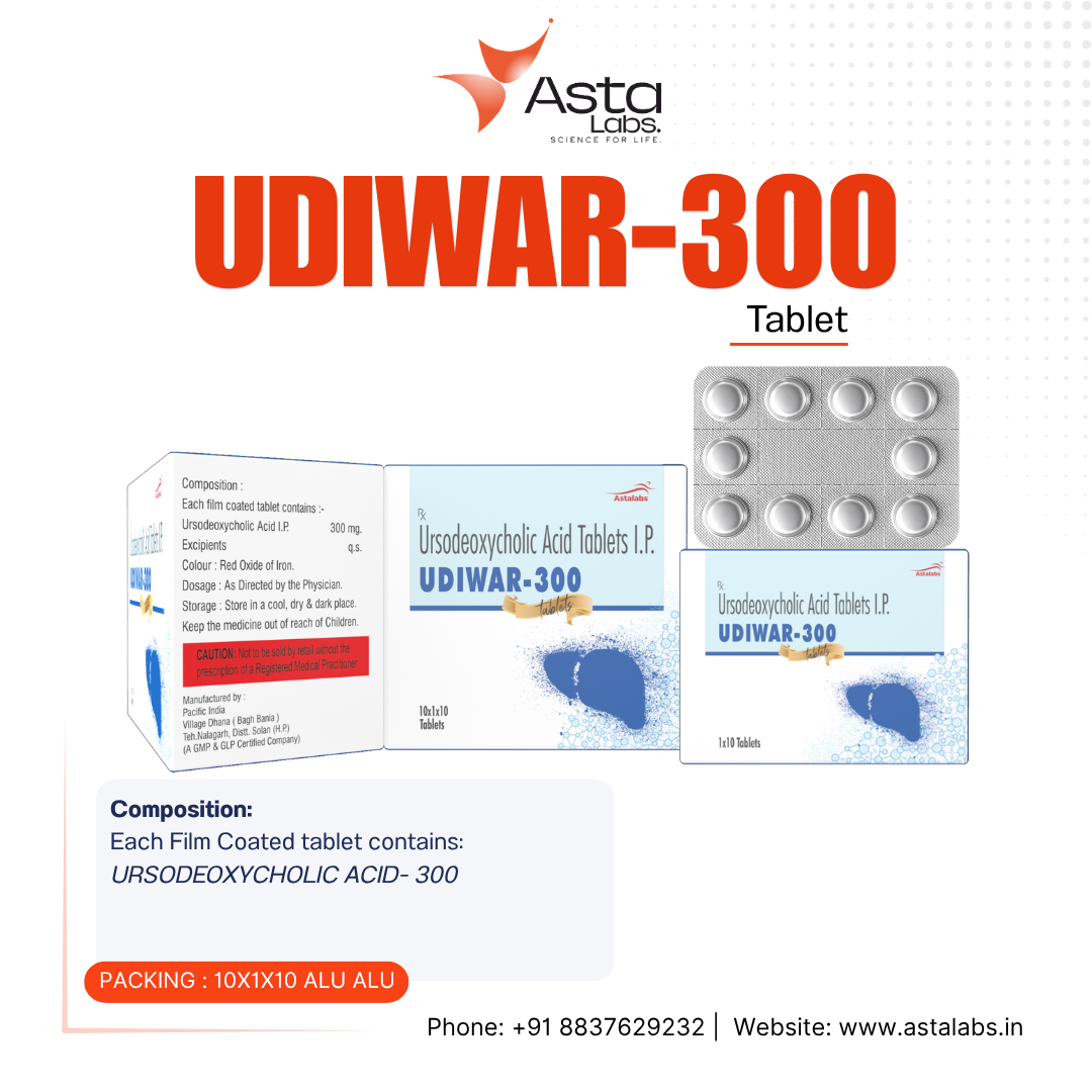 UDIWAR-300 Tablets – Ursodeoxycholic Acid 300 mg