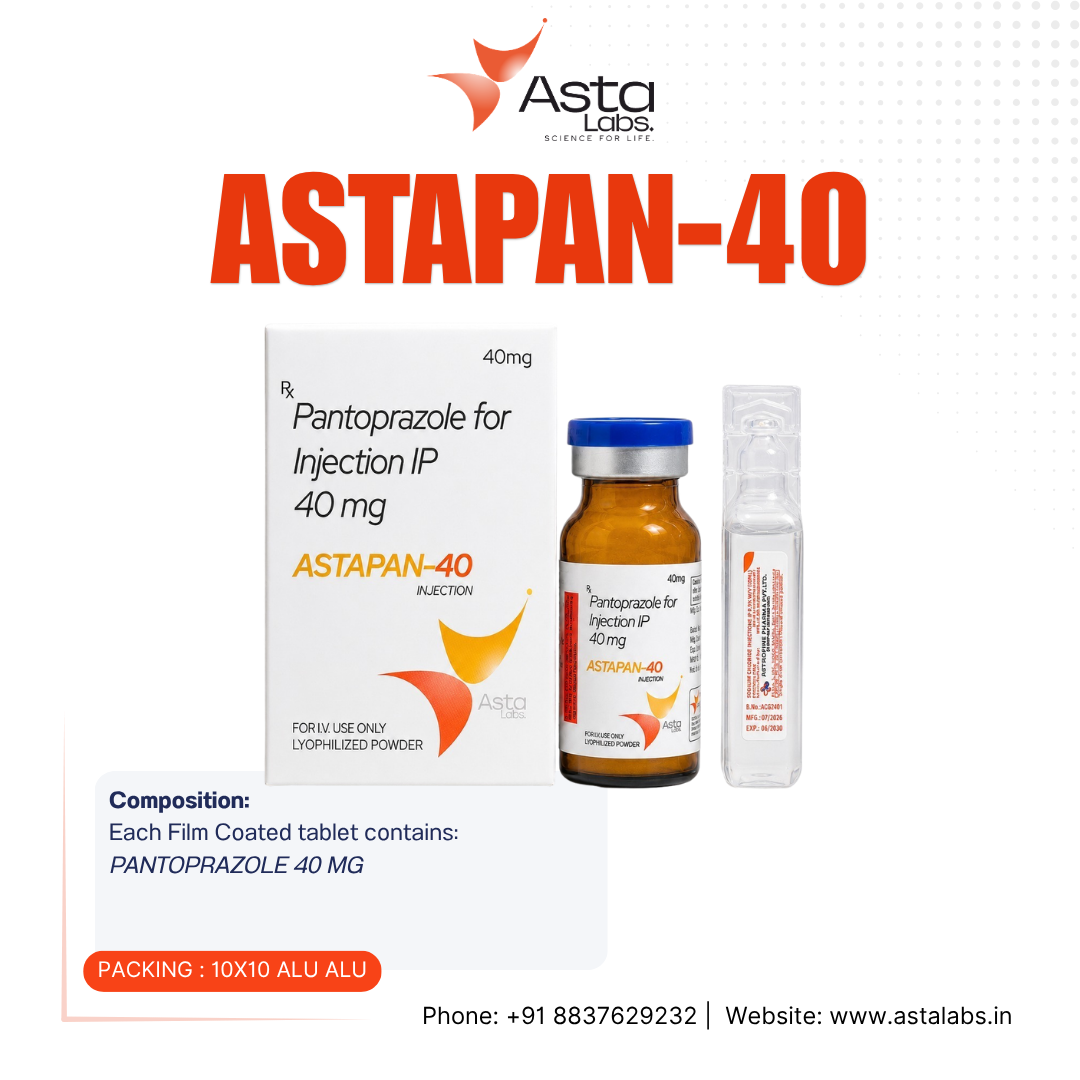 ASTAPAN-40 Injection Pantoprazole 40 mg by Asta Labs