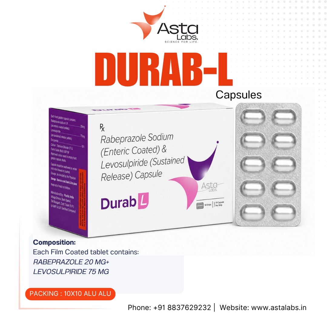 DURAB-L Capsules | Rabeprazole 20mg & Levosulpiride 75mg