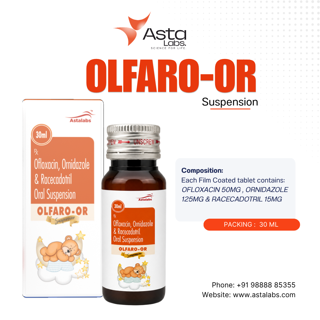 Olfaro-OR Suspension | Ofloxacin 50mg + Ornidazole 125mg